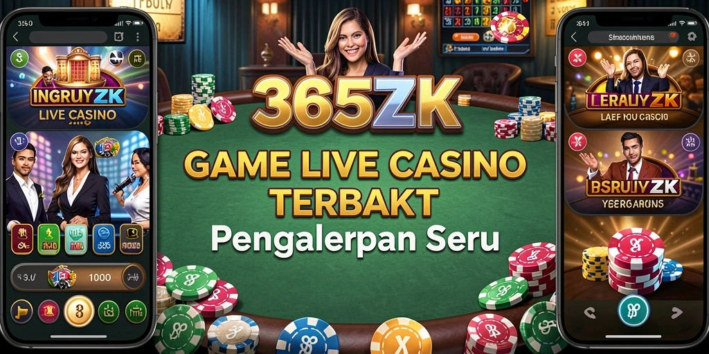 Tampilan menarik dari gameplay Live Casino di aplikasi 365ZK.
