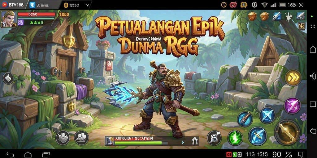 Tampilan permainan BTV168 yang mengesankan dalam dunia RPG.