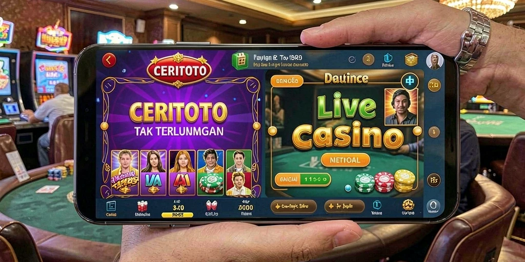 Tampilan menarik saat bermain live casino di CERITOTO.