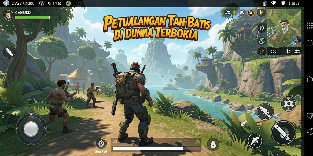 Screenshot permainan CVG8888 yang menunjukkan petualangan Open World.