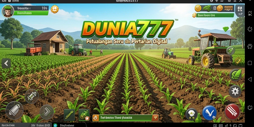Screenshot DUNIA777 menampilkan aktivitas pertanian yang menyenangkan.