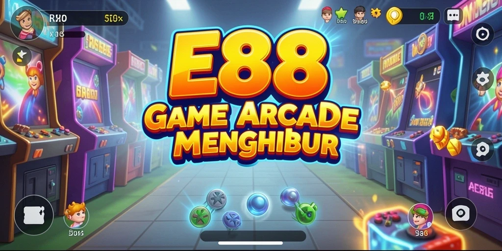 Tangkapan layar E88 menampilkan aksi seru dalam gameplay arcade.