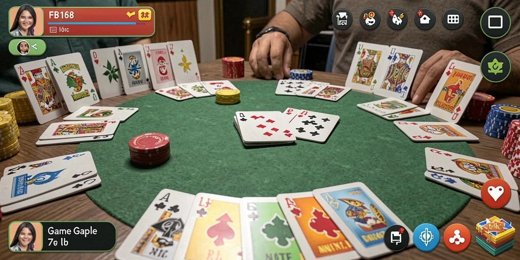 Tampilan gameplay seru di FB168 dengan berbagai pilihan permainan Gaple.