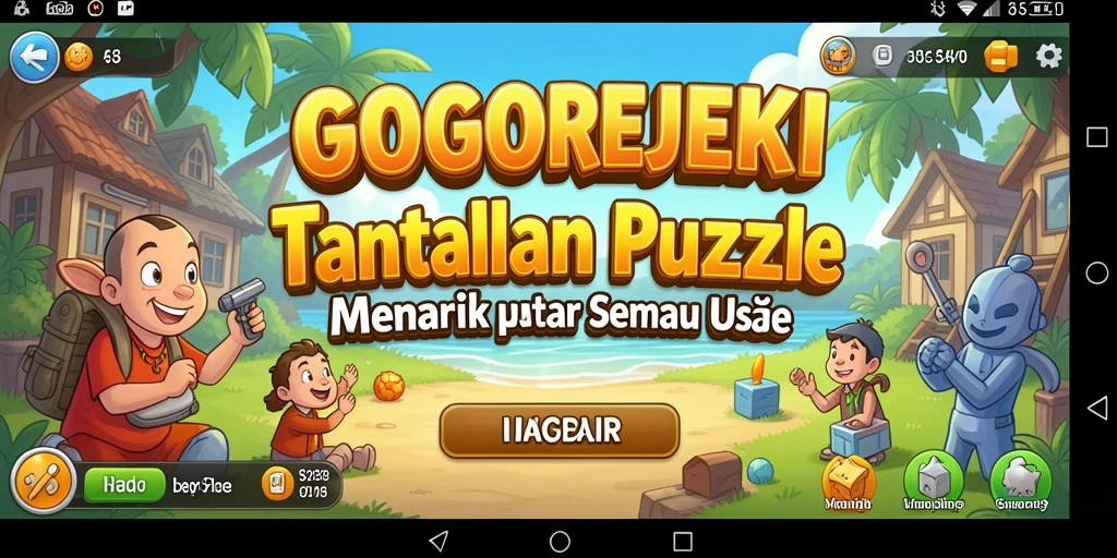 Screenshot dari gameplay GOGOREJEKI menampilkan puzzle yang menantang dan menyenangkan.