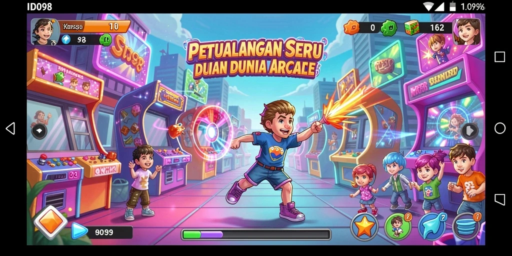 Tampilan gameplay menegangkan di ID098 dengan grafis menarik.