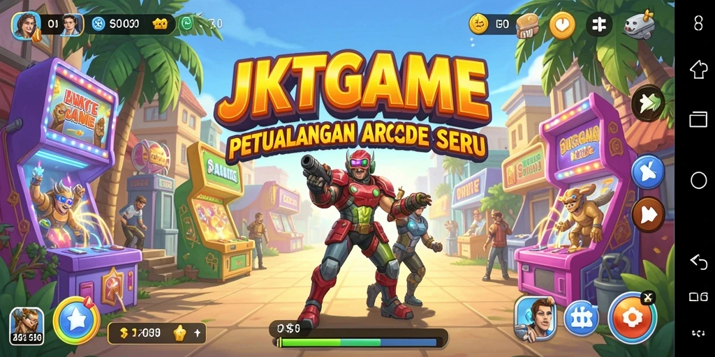 Tangkapan layar JKTGAME menampilkan momen seru dari gameplay Arcade.