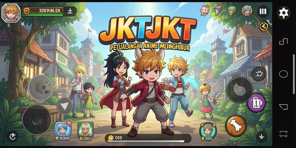 Screenshot menampilkan aksi pertarungan seru dari karakter-karakter utama JKTJKT.