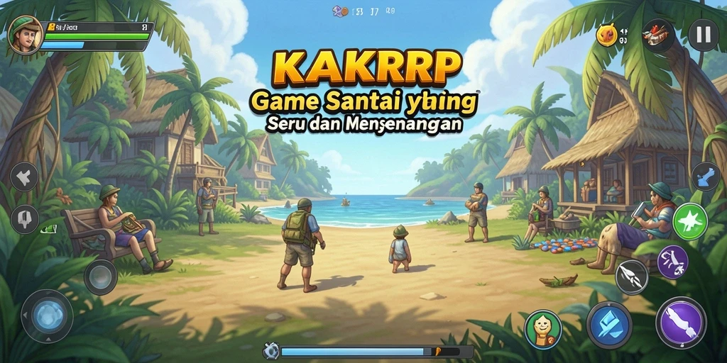 Tampilan gameplay KAKRP yang penuh warna dan menyenangkan.