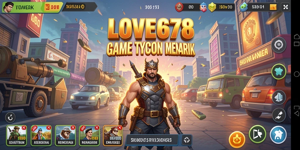 Tampilan gameplay <strong>LOVE678</strong> yang menarik dengan manajemen bisnis yang mendalam.