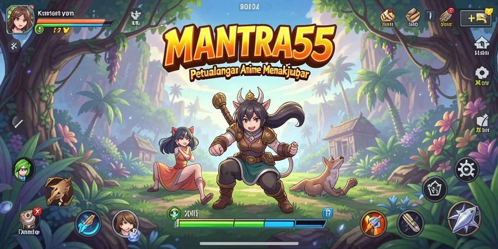 Tangkapan layar permainan <strong>MANTRA55</strong> yang penuh warna dan dinamis.