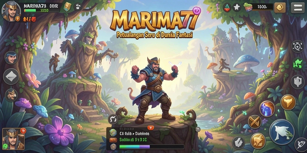 Screenshot MARIMA77 yang menunjukkan aksi seru dalam gameplay petualangan.