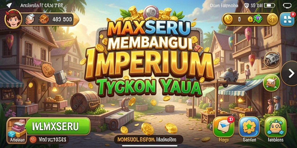 Screenshot MAXSERU menampilkan gameplay Tycoon yang menarik dan penuh strategi.