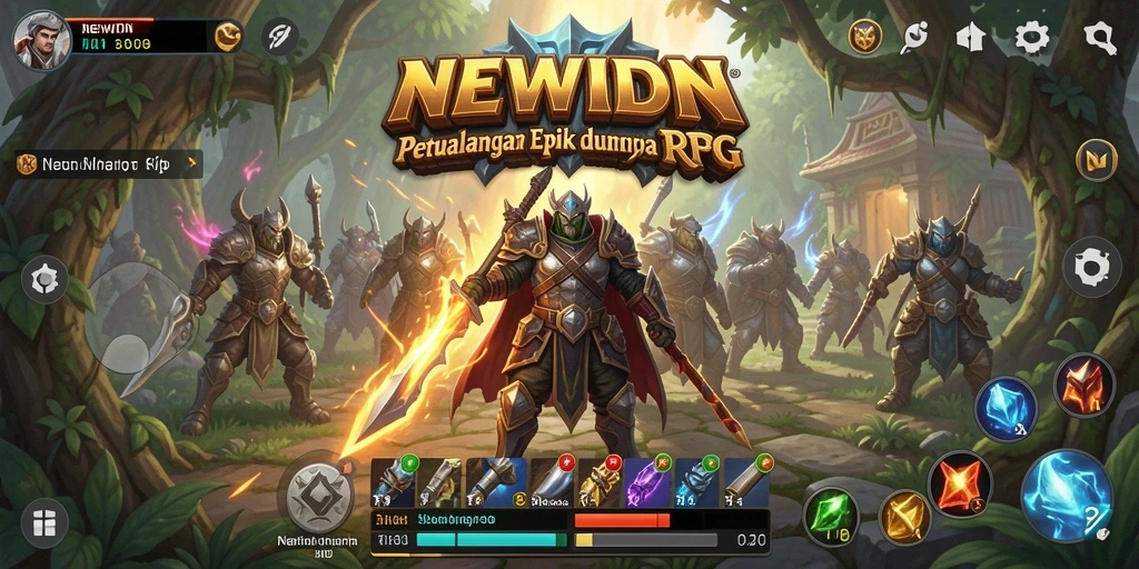 Tampilan gameplay RPG yang menawan dan mendebarkan.
