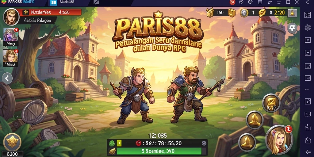 Tampilan gameplay seru dalam PARIS88 dengan petualangan RPG yang menegangkan.