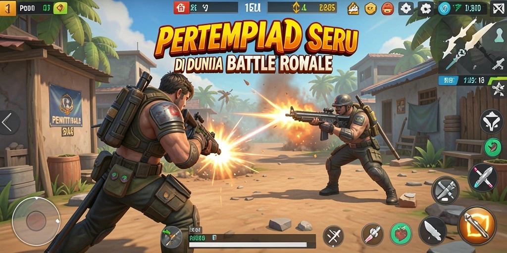 Screenshot gameplay PENITI4D yang menampilkan aksi Battle Royale seru.