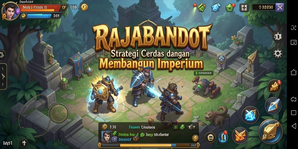 Tampilan gameplay mendebarkan dari RAJABANDOT dengan strategi seru.