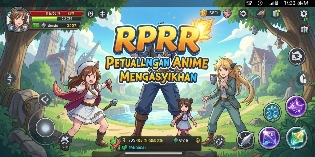 Gameplay RPRR yang menampilkan karakter anime dalam aksi epic.