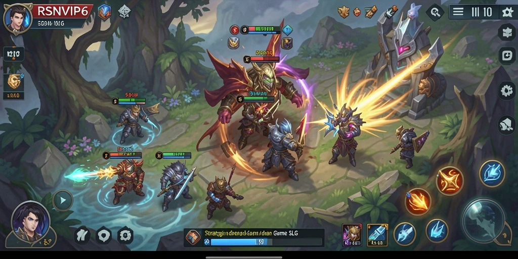 Tampilan gameplay menarik dari RSNVIP6 yang menampilkan pertempuran strategis.