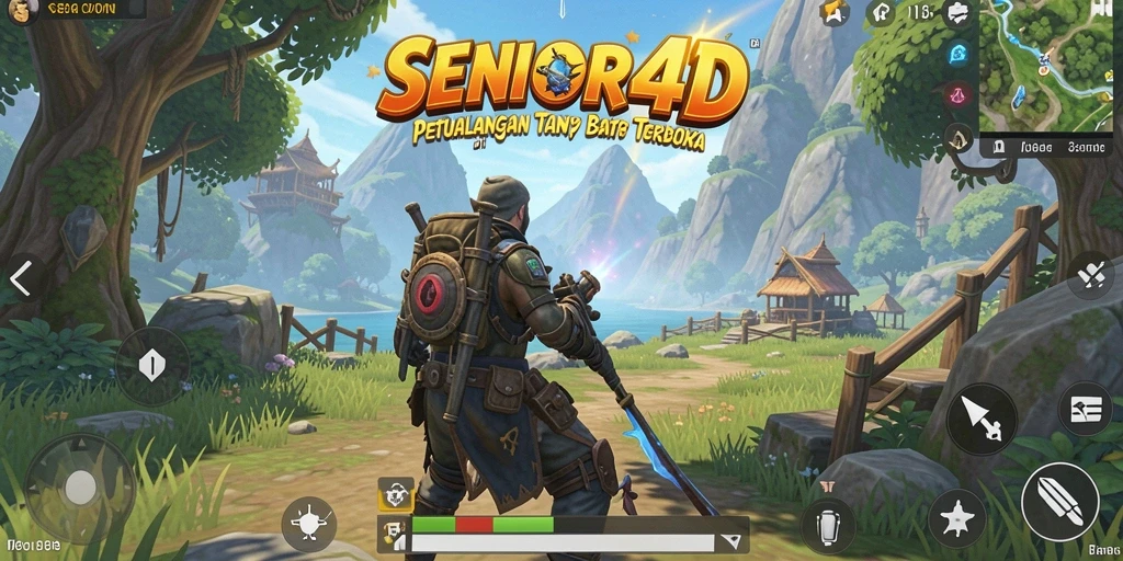 Tampilan gameplay SENIOR4D yang menakjubkan di dunia terbuka.