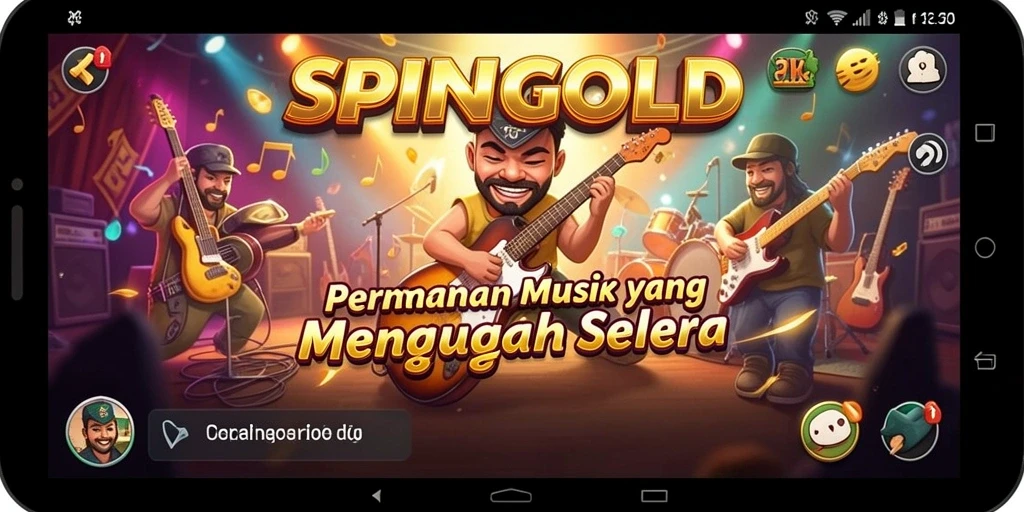 Tampilan gameplay SPINGOLD yang menarik dan interaktif.