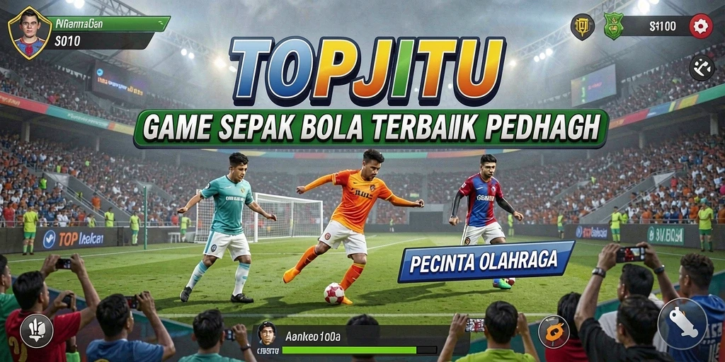 Gameplay seru di TOPJITU dengan aksi sepak bola yang menegangkan.